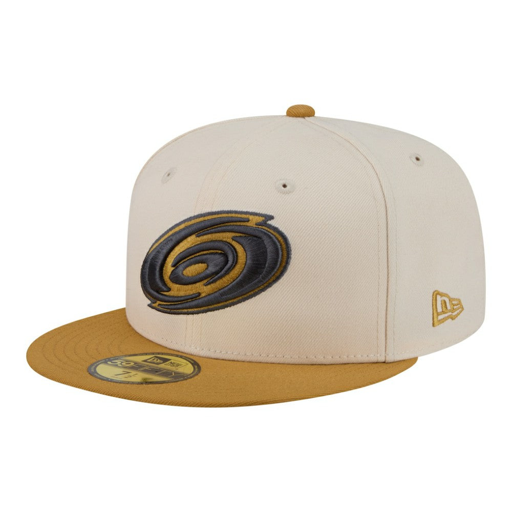 Carolina Hurricanes New Era Colorpack Two-Tone 59FIFTY Fitted Hat Cream/Tan