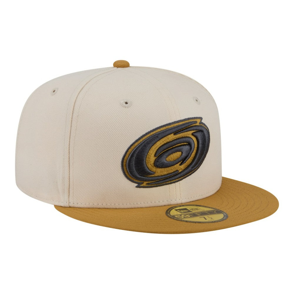 Carolina Hurricanes New Era Colorpack Two-Tone 59FIFTY Fitted Hat Cream/Tan