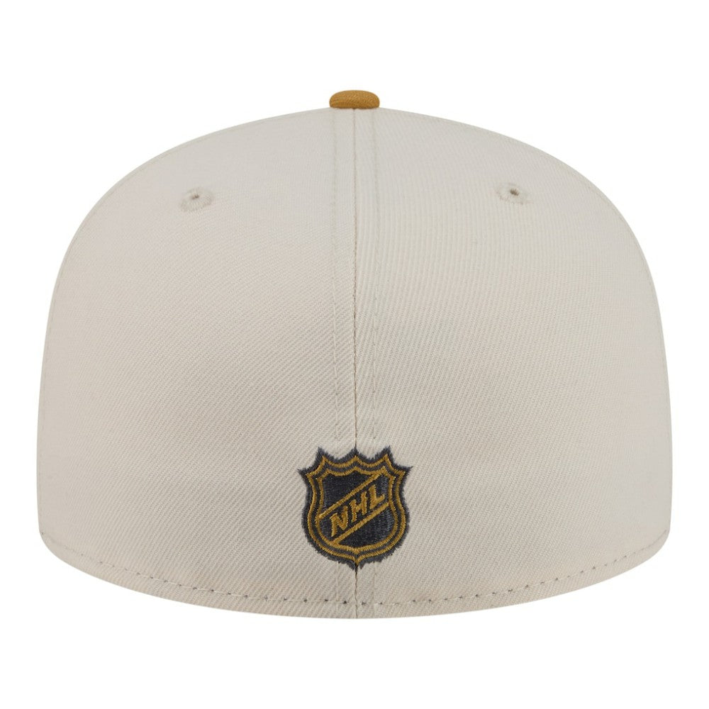 Chicago Blackhawks New Era Colorpack Two-Tone 59FIFTY Fitted Hat Cream/Tan