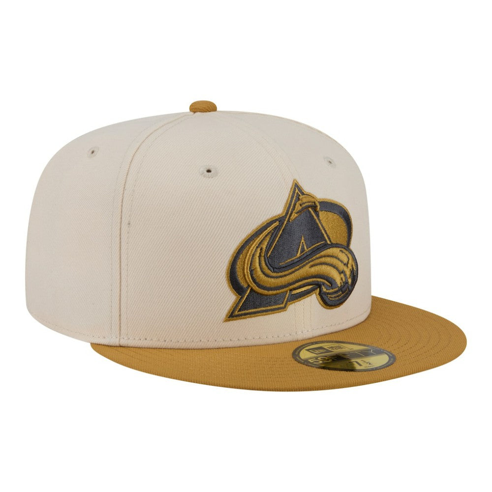 Colorado Avalanche New Era Colorpack Two-Tone 59FIFTY Fitted Hat Cream/Tan