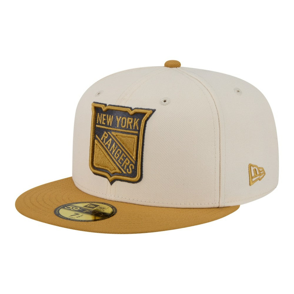 New York Rangers New Era Colorpack Two-Tone 59FIFTY Fitted Hat Cream/Tan