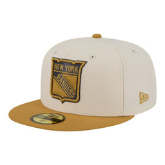 New York Rangers New Era Colorpack Two-Tone 59FIFTY Fitted Hat Cream/Tan