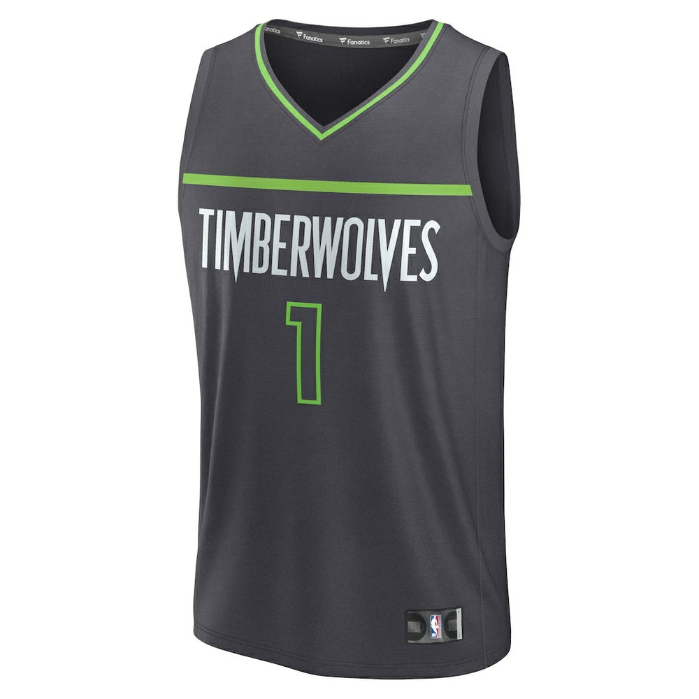 Terrence Shannon Jr. Minnesota Timberwolves Fast Break Replica Jersey - Statement Edition - Anthracite