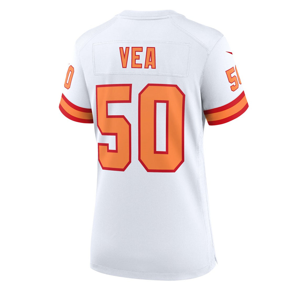 Vita Vea '76 Tampa Bay Buccaneers Women's 50th Season Game Jersey - White