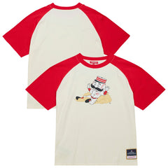 Cincinnati Reds Women's Boyfriend Raglan T-Shirt Cream | Mitchell & Ness