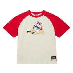 Cincinnati Reds Women's Boyfriend Raglan T-Shirt Cream | Mitchell & Ness
