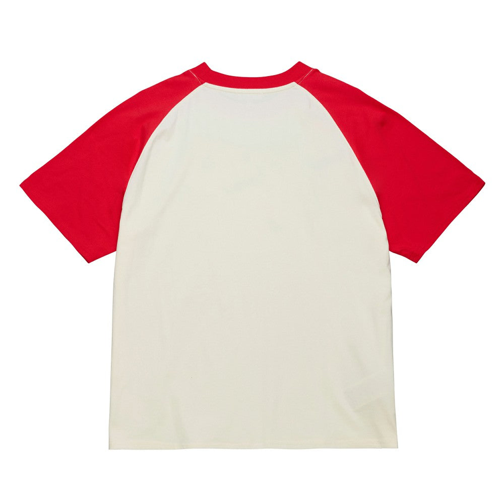 Cincinnati Reds Women's Boyfriend Raglan T-Shirt Cream | Mitchell & Ness