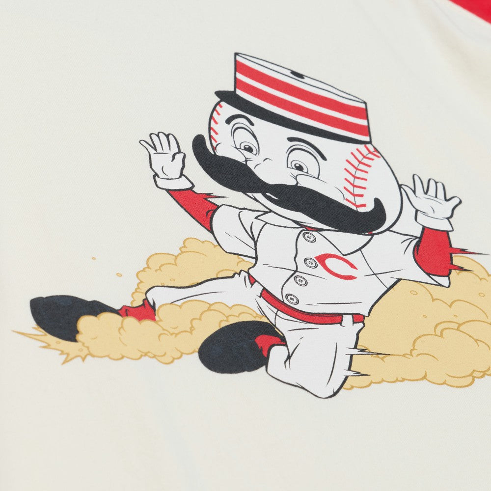 Cincinnati Reds Women's Boyfriend Raglan T-Shirt Cream | Mitchell & Ness