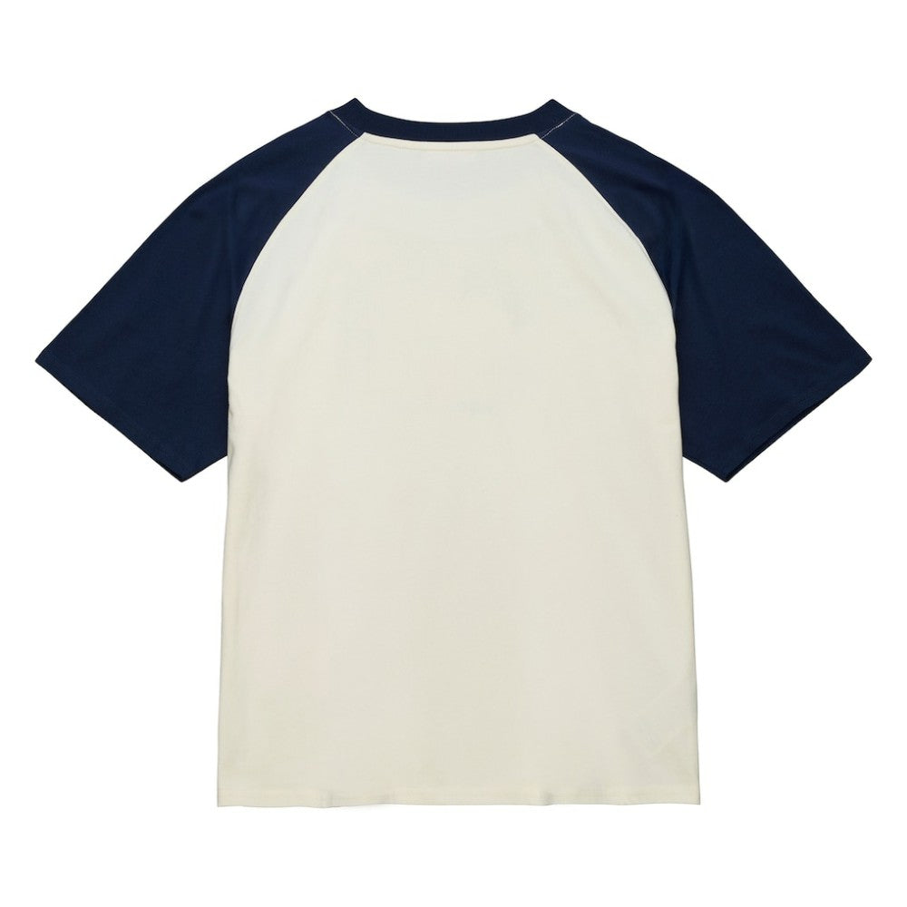 Atlanta Braves Women's Boyfriend Raglan T-Shirt Cream | Mitchell & Ness