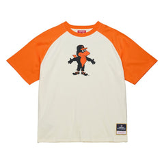 Baltimore Orioles Women's Boyfriend Raglan T-Shirt Cream | Mitchell & Ness