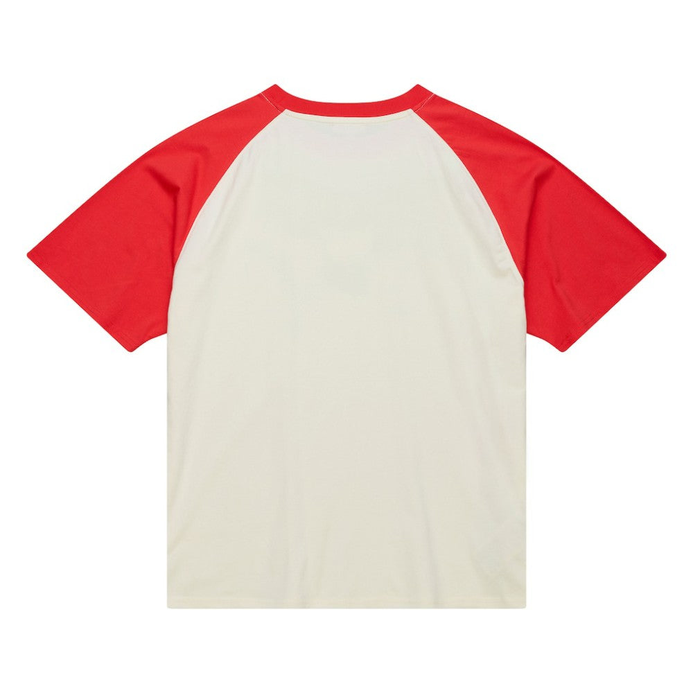 Boston Red Sox Women's Boyfriend Raglan T-Shirt Cream | Mitchell & Ness