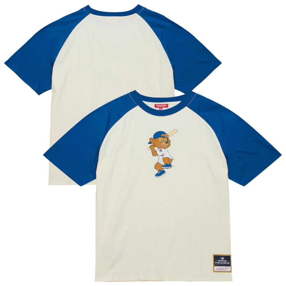 Chicago Cubs Women's Boyfriend Raglan T-Shirt Cream | Mitchell & Ness