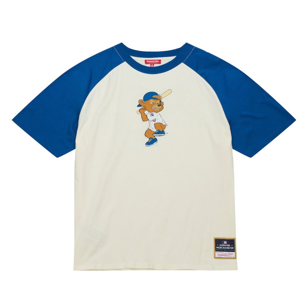 Chicago Cubs Women's Boyfriend Raglan T-Shirt Cream | Mitchell & Ness