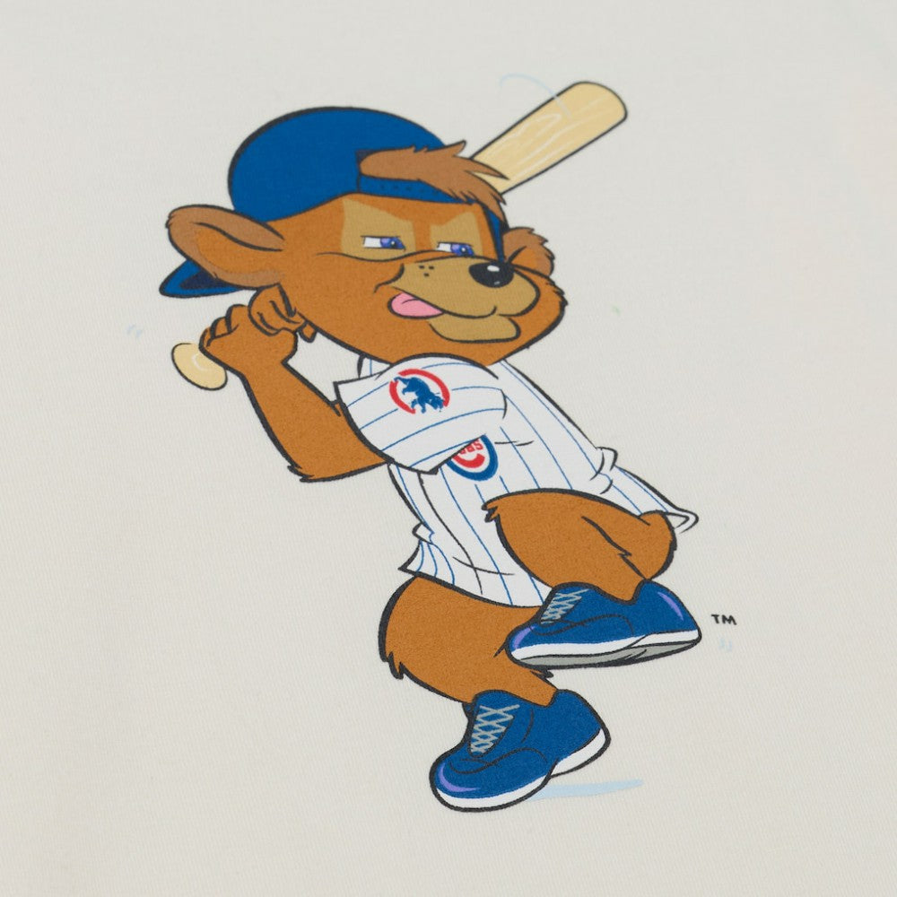 Chicago Cubs Women's Boyfriend Raglan T-Shirt Cream | Mitchell & Ness