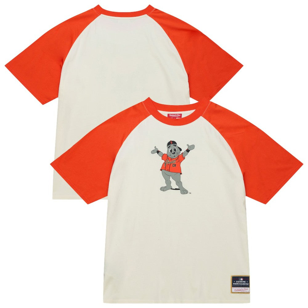 San Francisco Giants Women's Boyfriend Raglan T-Shirt Cream | Mitchell & Ness