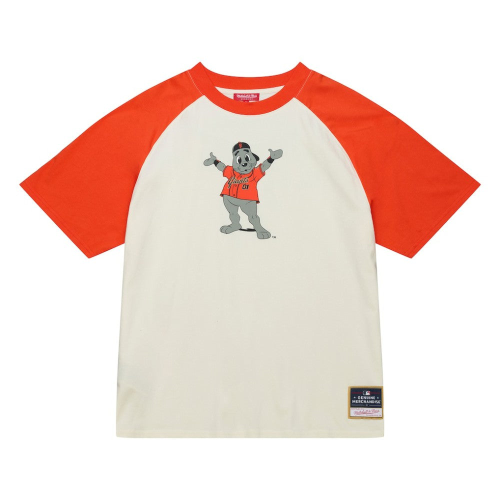 San Francisco Giants Women's Boyfriend Raglan T-Shirt Cream | Mitchell & Ness