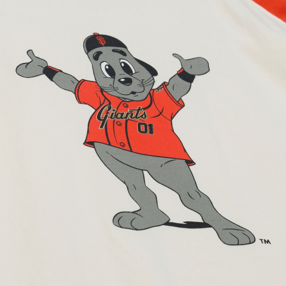 San Francisco Giants Women's Boyfriend Raglan T-Shirt Cream | Mitchell & Ness