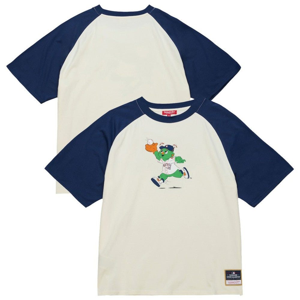 Houston Astros Women's Boyfriend Raglan T-Shirt Cream | Mitchell & Ness