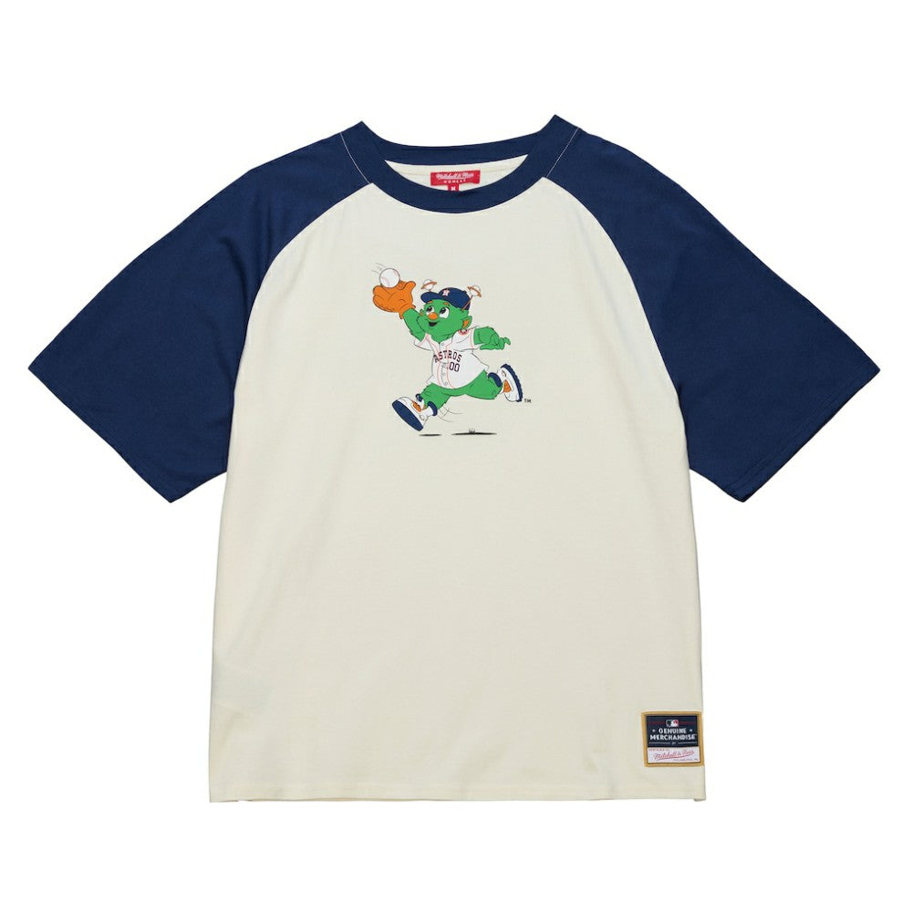 Houston Astros Women's Boyfriend Raglan T-Shirt Cream | Mitchell & Ness