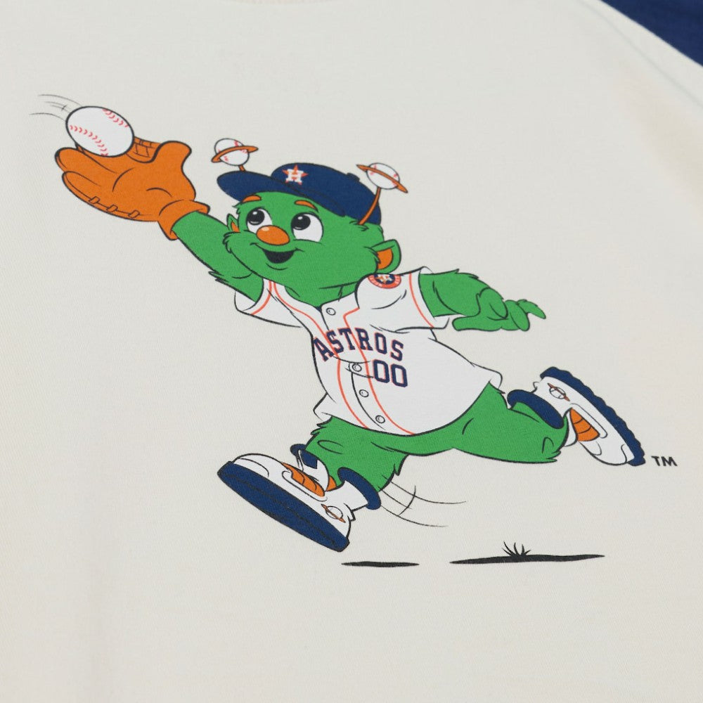 Houston Astros Women's Boyfriend Raglan T-Shirt Cream | Mitchell & Ness