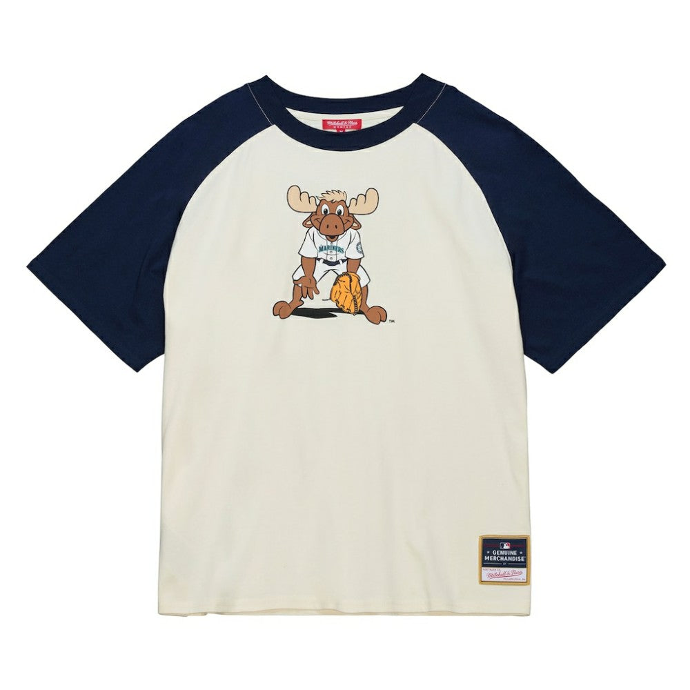 Seattle Mariners Women's Boyfriend Raglan T-Shirt Cream | Mitchell & Ness