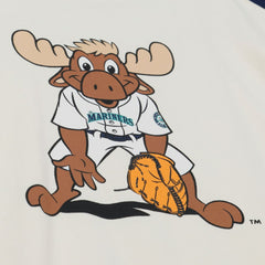 Seattle Mariners Women's Boyfriend Raglan T-Shirt Cream | Mitchell & Ness
