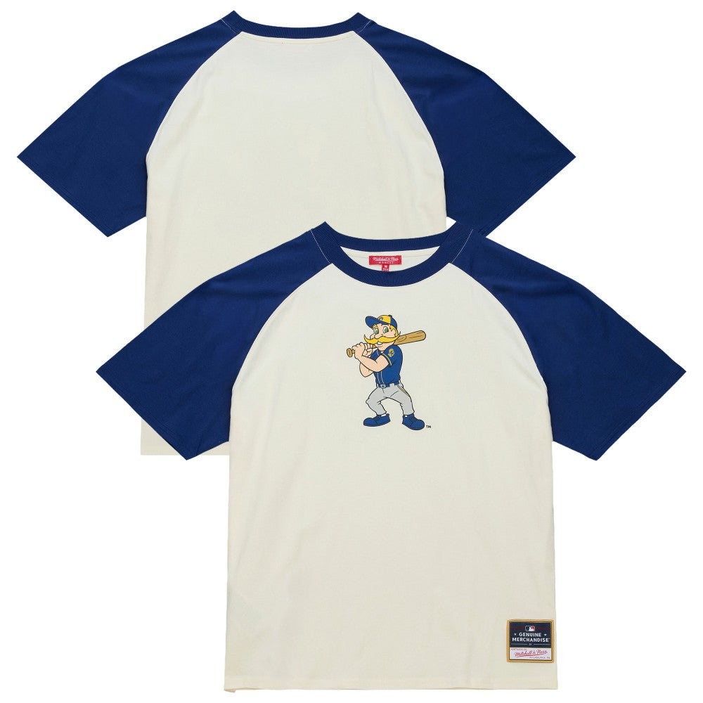 Milwaukee Brewers Women's Boyfriend Raglan T-Shirt Cream | Mitchell & Ness