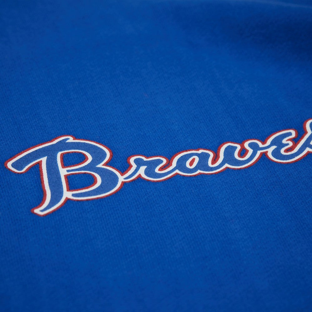 Atlanta Braves Women's Cooperstown Collection Crewneck Sweatshirt Royal | Mitchell & Ness