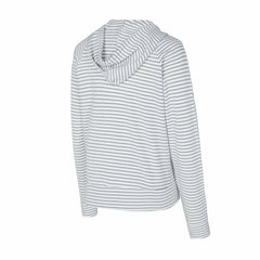 Kansas City Royals Concepts Sport Women's Liftoff Striped V-Neck Hoodie White/Gray