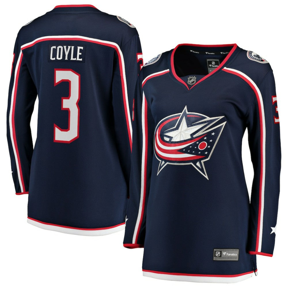 Charlie Coyle Columbus Blue Jackets Fanatics Women's Home Breakaway Jersey Navy