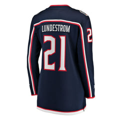 Isac Lundestrom Columbus Blue Jackets Fanatics Women's Home Breakaway Jersey Navy