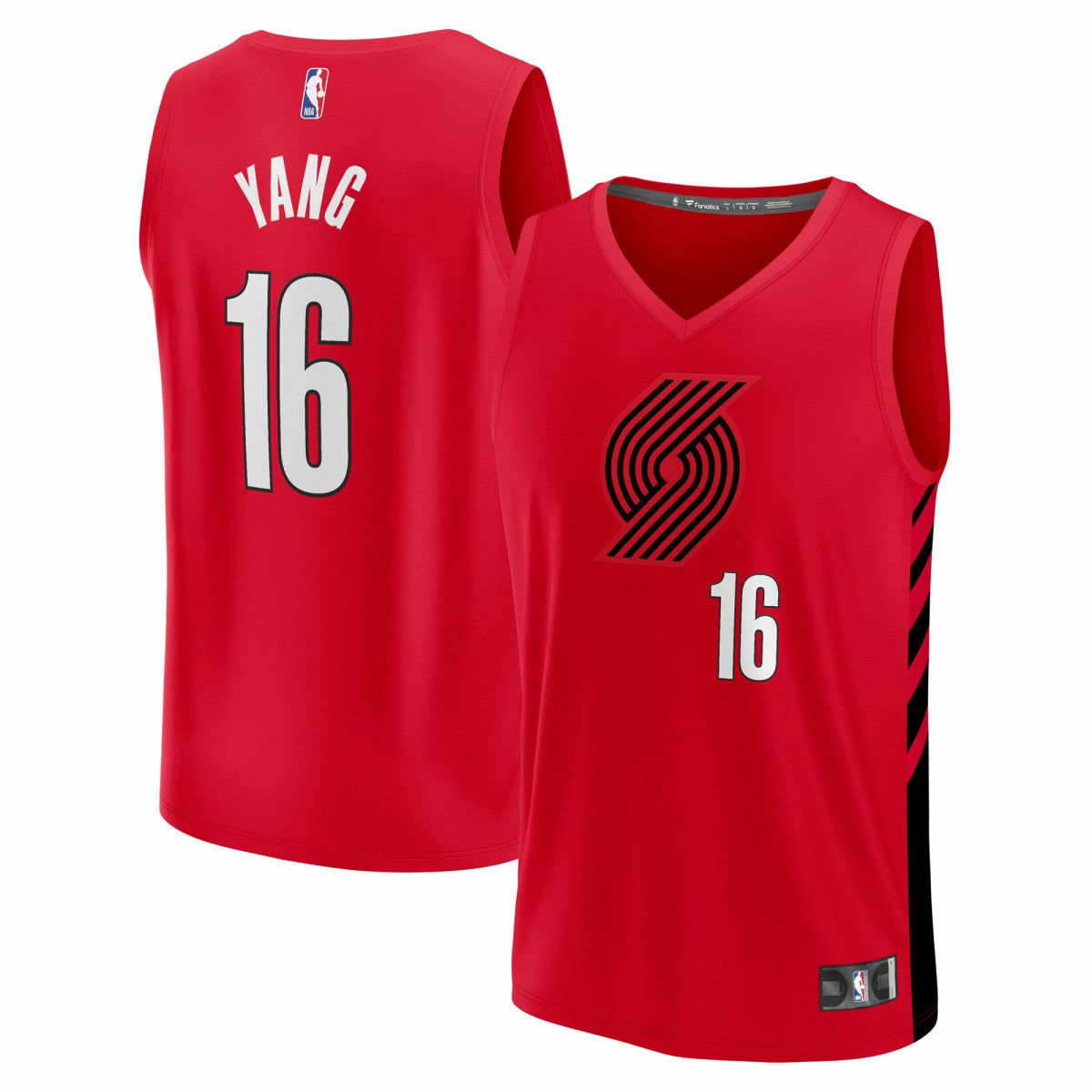 Yang Hansen Portland Trail Blazers Fast Break Replica Jersey - Red - Statement Edition