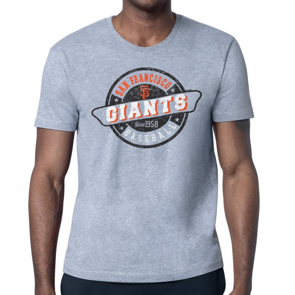 San Francisco Giants Starter Route 66 Team Logo T-Shirt Heather Gray