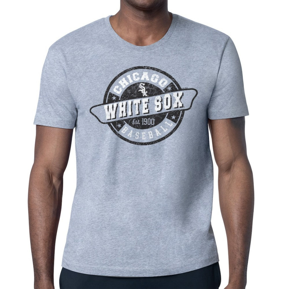 Chicago White Sox Starter Route 66 Team Logo T-Shirt Heather Gray