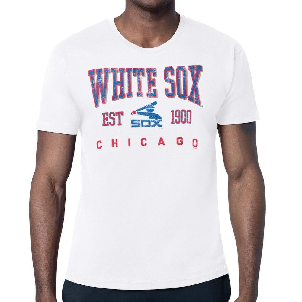 Chicago White Sox Starter Distressed Logo T-Shirt White