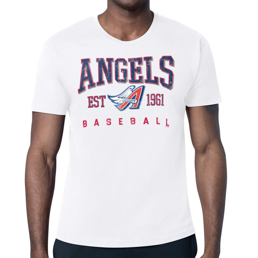 Los Angeles Angels Starter Distressed Logo T-Shirt White