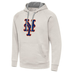 New York Mets Antigua Victory Pullover Hoodie Cream