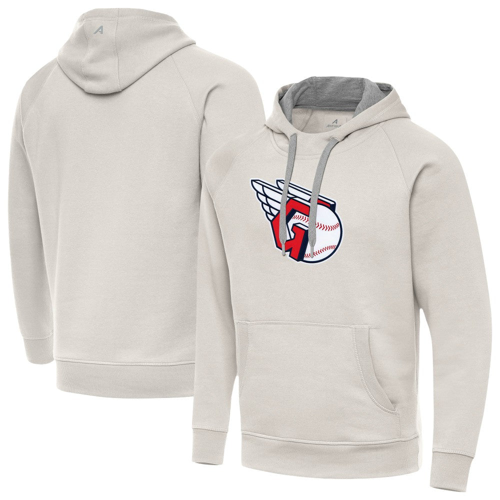 Cleveland Guardians Antigua Victory Pullover Hoodie Cream