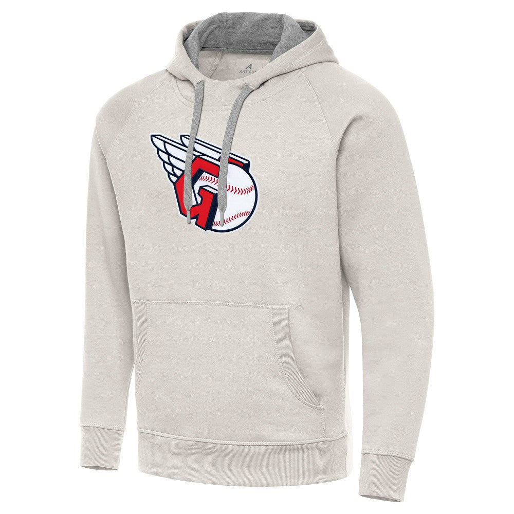 Cleveland Guardians Antigua Victory Pullover Hoodie Cream