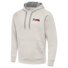 Atlanta Braves Antigua Victory Pullover Hoodie Cream