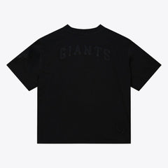 San Francisco Giants Women's Cooperstown Collection Phantom Cropped T-Shirt Black | Mitchell & Ness