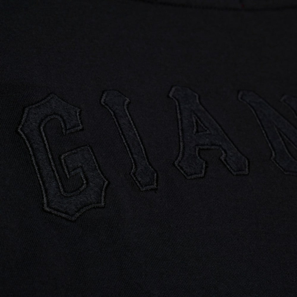 San Francisco Giants Women's Cooperstown Collection Phantom Cropped T-Shirt Black | Mitchell & Ness