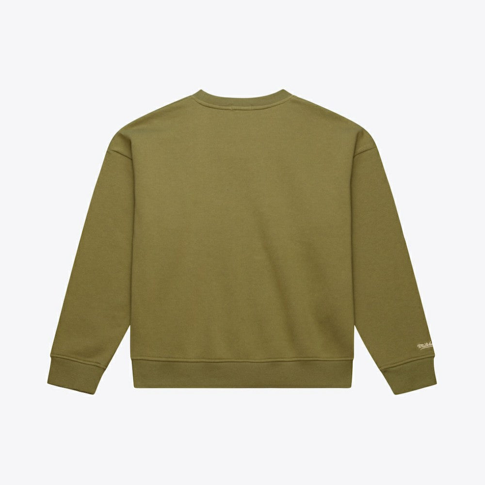 New York Yankees Women's Cooperstown Collection Fleece Sweatshirt Olive | Mitchell & Ness