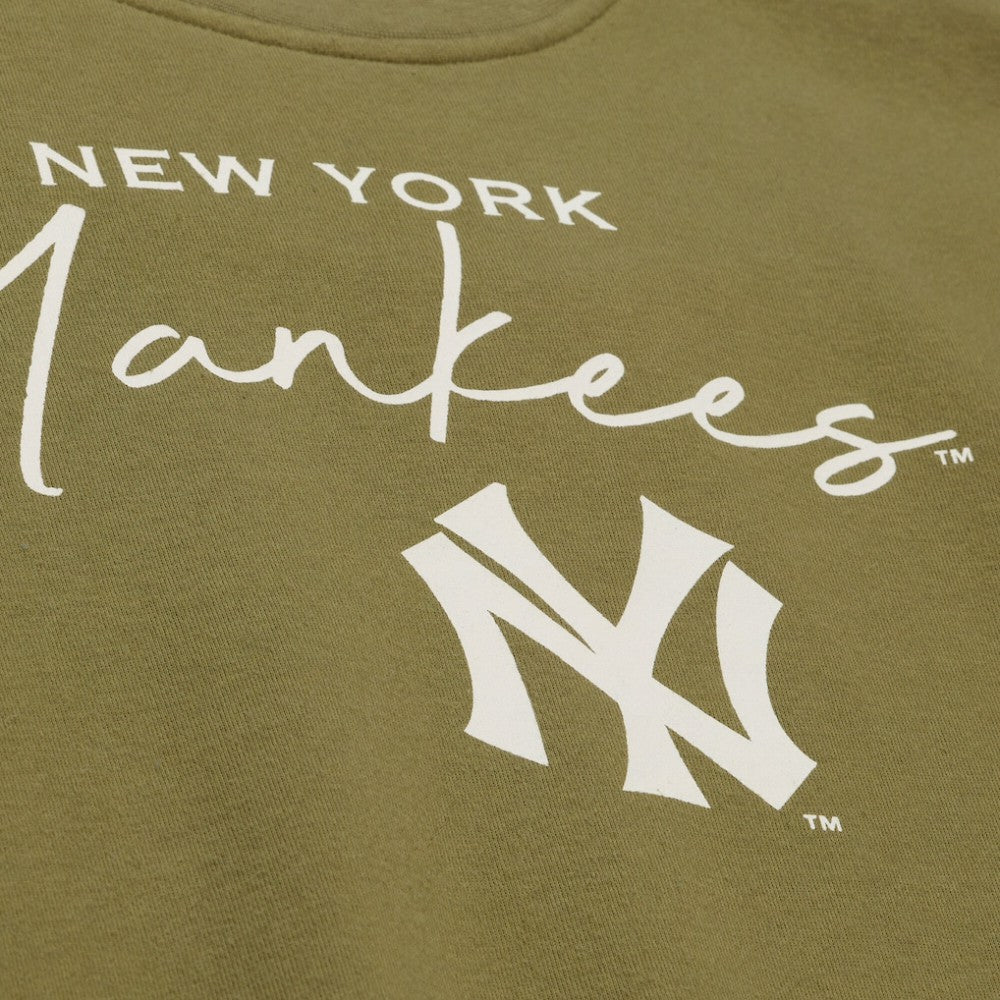 New York Yankees Women's Cooperstown Collection Fleece Sweatshirt Olive | Mitchell & Ness
