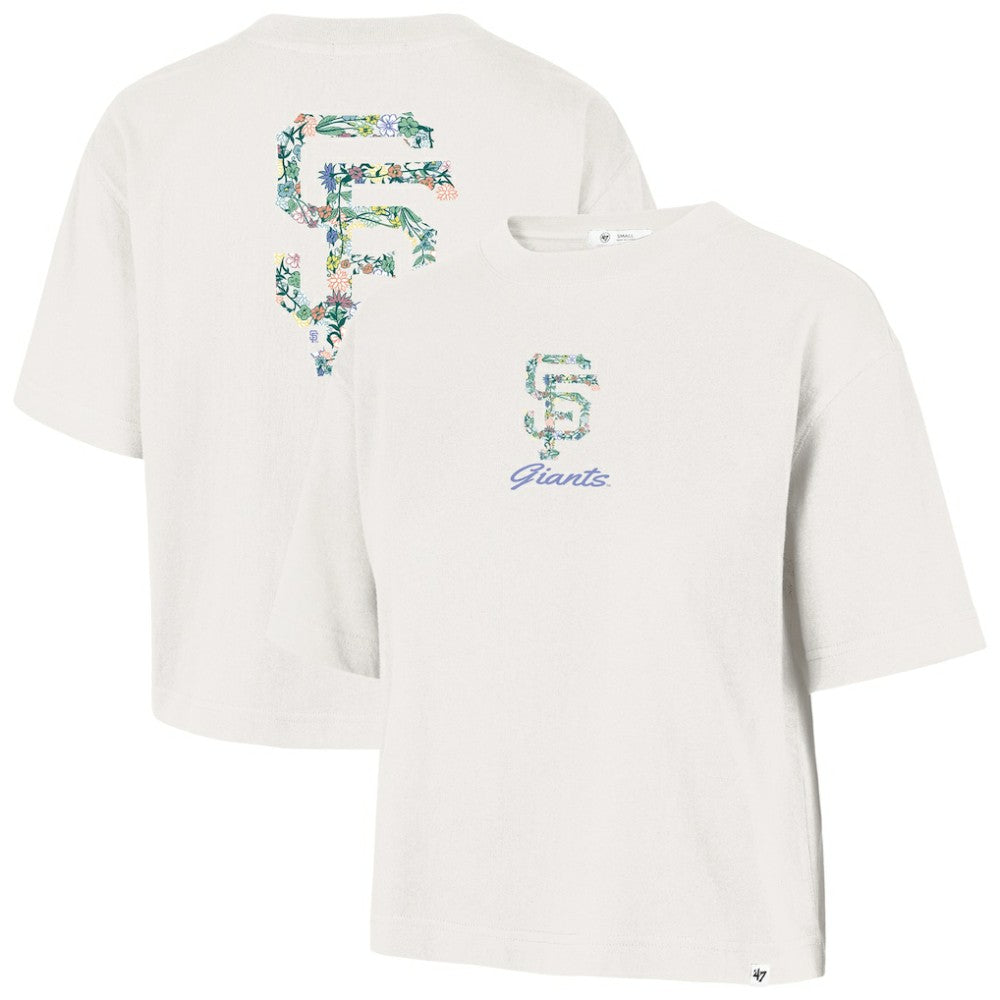 San Francisco Giants Women's Full Bloom Cropped T-Shirt Natural | 47 brand