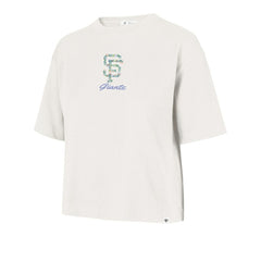 San Francisco Giants Women's Full Bloom Cropped T-Shirt Natural | 47 brand