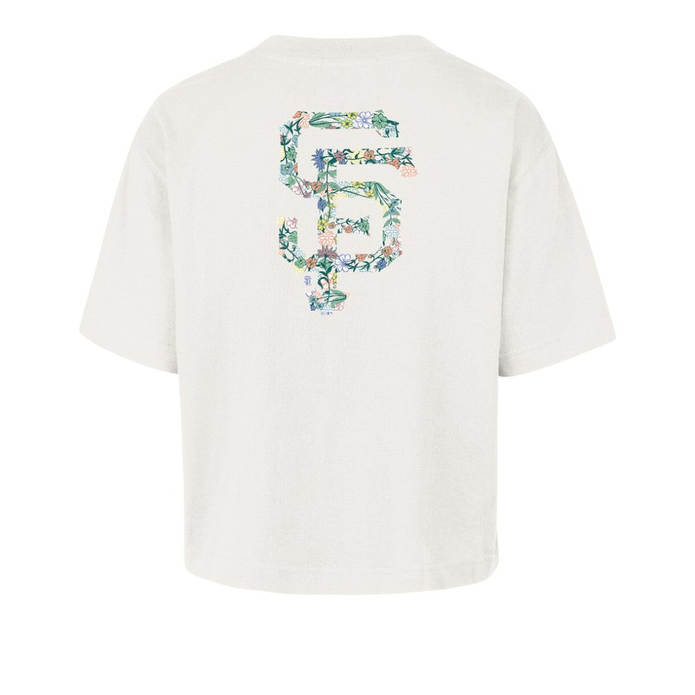 San Francisco Giants Women's Full Bloom Cropped T-Shirt Natural | 47 brand