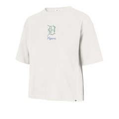 Detroit Tigers Women's Full Bloom Cropped T-Shirt Natural | 47 brand