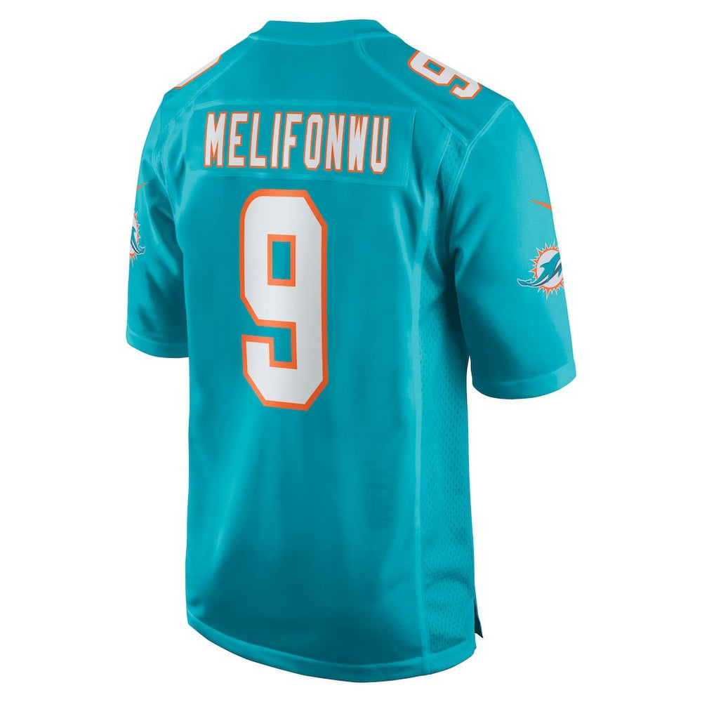Ifeatu Melifonwu Miami Dolphins Team Game Jersey - Aqua