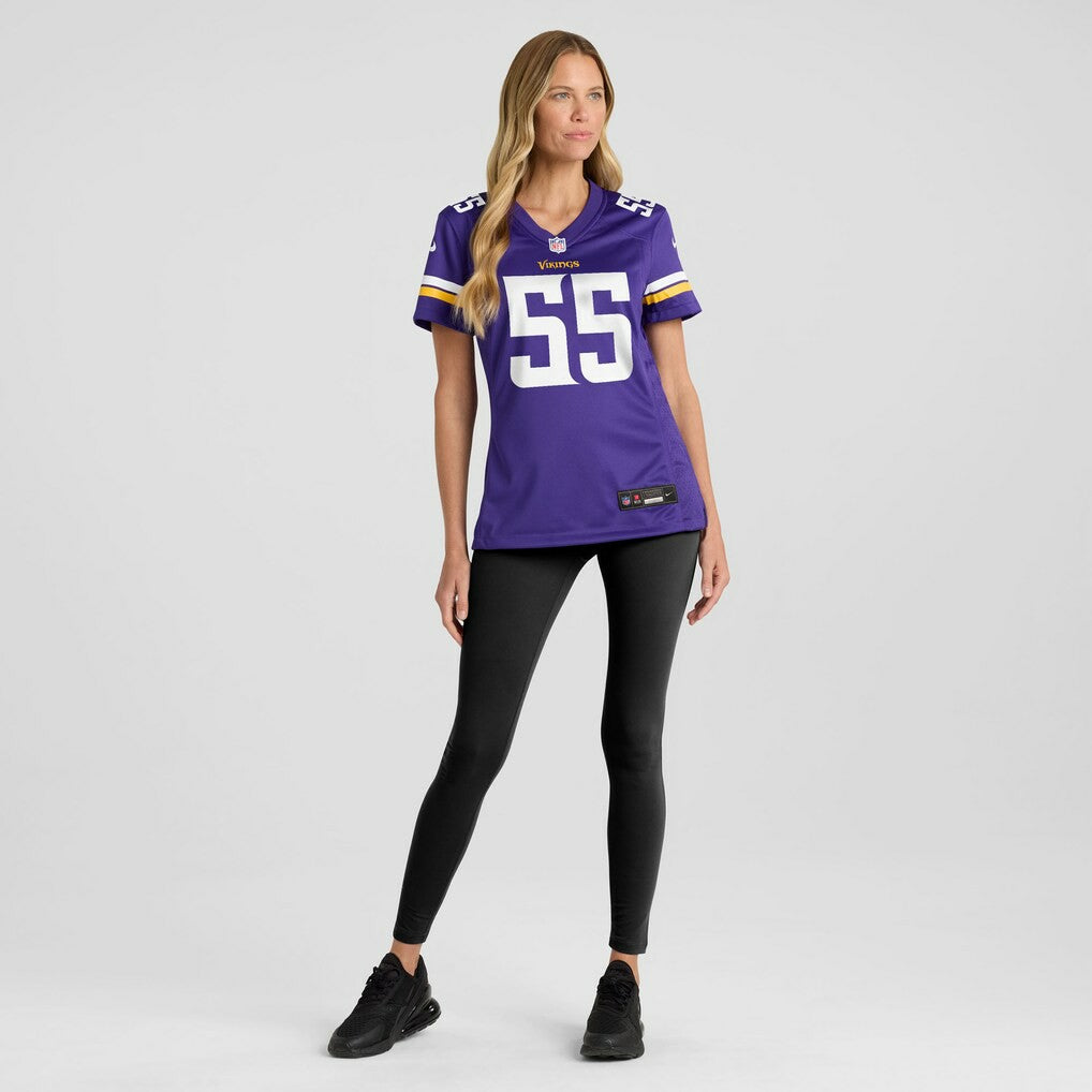 Eric Wilson Minnesota Vikings Women's Team Game Jersey - Purple